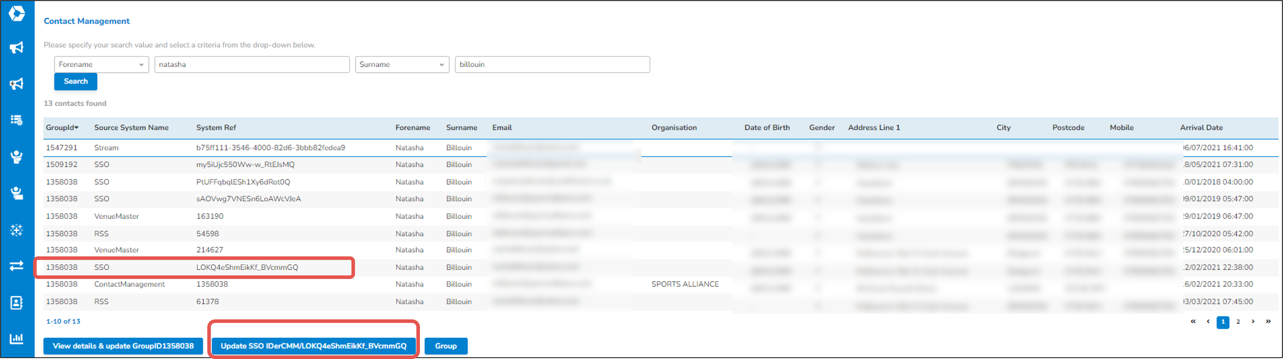 Contact Management - Search Results Update SSO ID.png